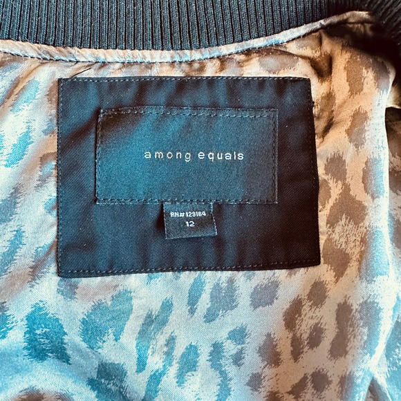 Among Equals Bomber Jacket Women’s Size 12 - Picture 8 of 10